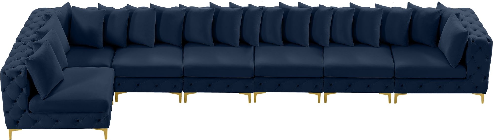 Tremblay 198" 7-Piece Velvet Modular Sectional