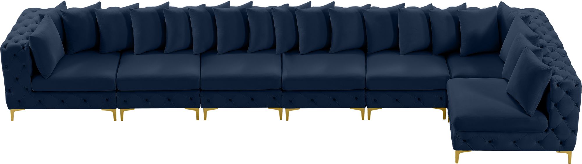 Tremblay 198" 7-Piece Velvet Modular Sectional