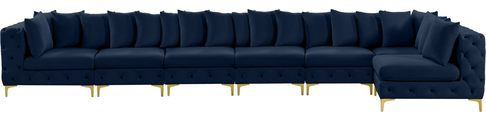 Tremblay 198" 7-Piece Velvet Modular Sectional