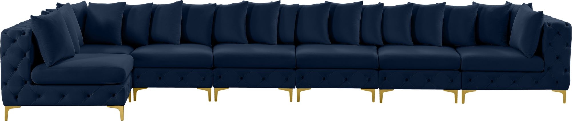 Tremblay 198" 7-Piece Velvet Modular Sectional