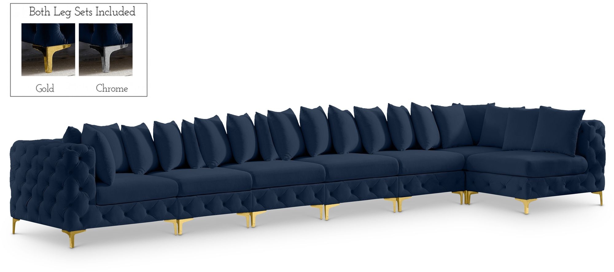 Tremblay 198" 7-Piece Velvet Modular Sectional