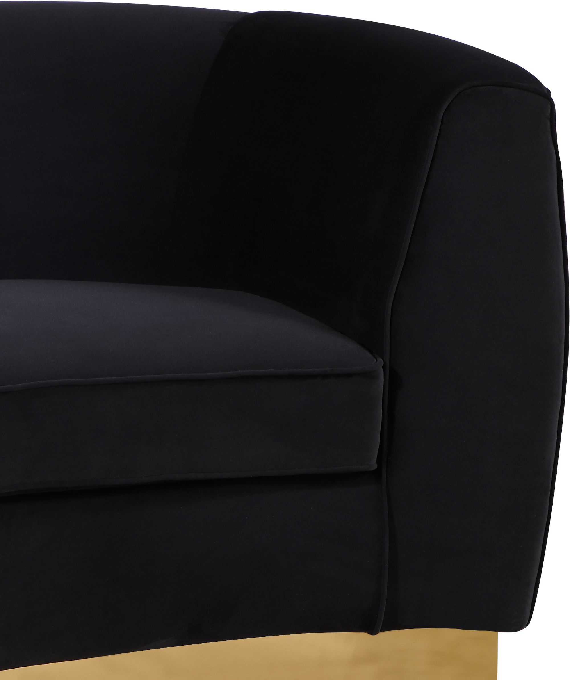 Julian Velvet Sofa with Stainless Steel Base