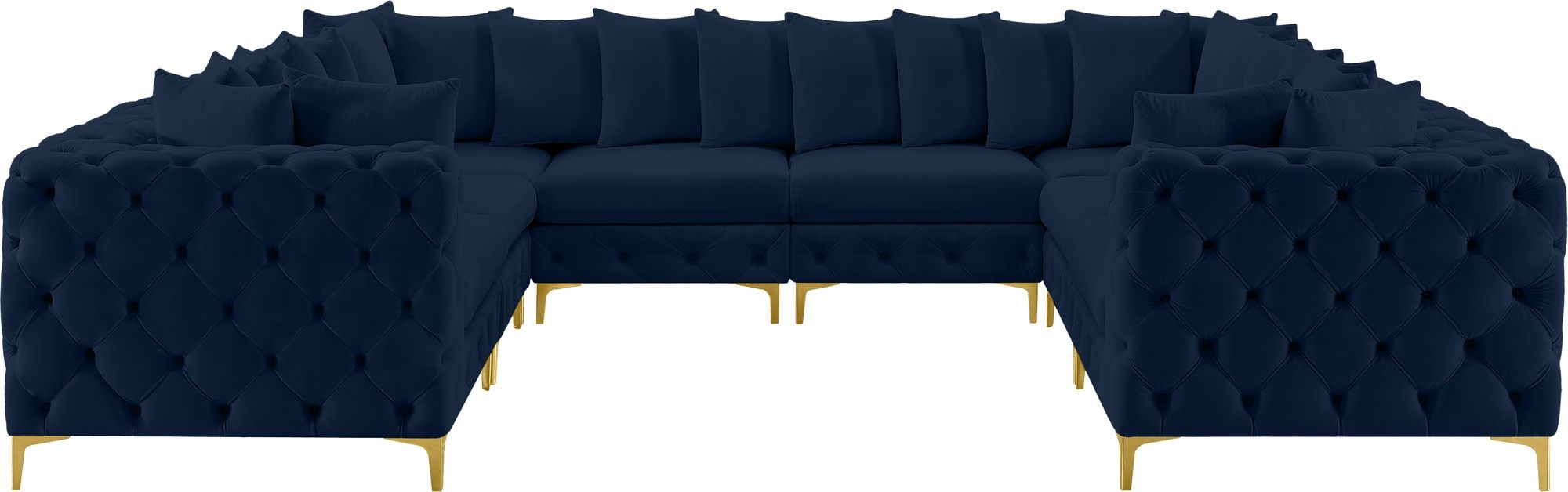 Tremblay 138" 8-Piece Velvet Modular Sectional