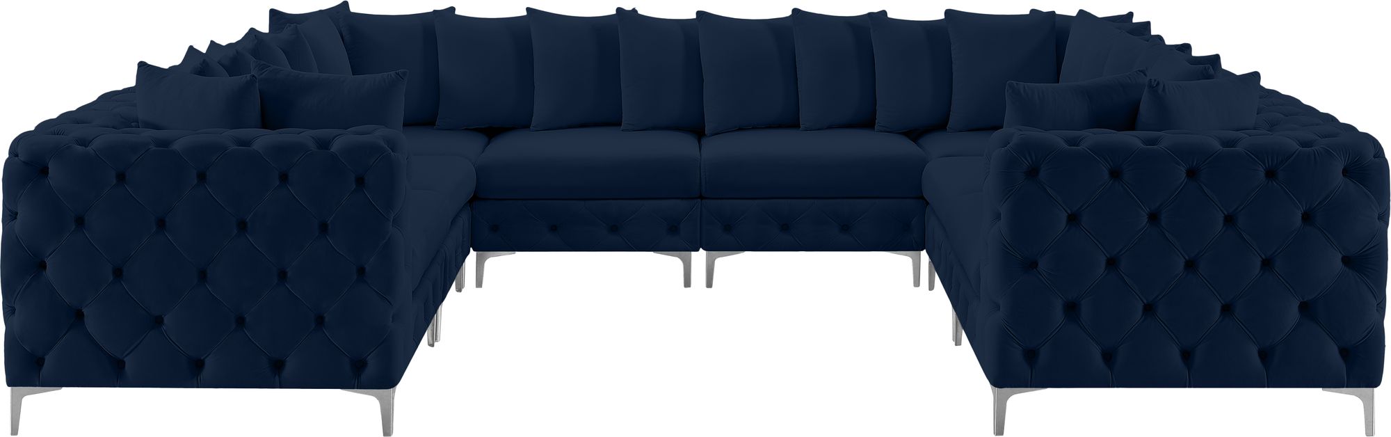 Tremblay 138" 8-Piece Velvet Modular Sectional