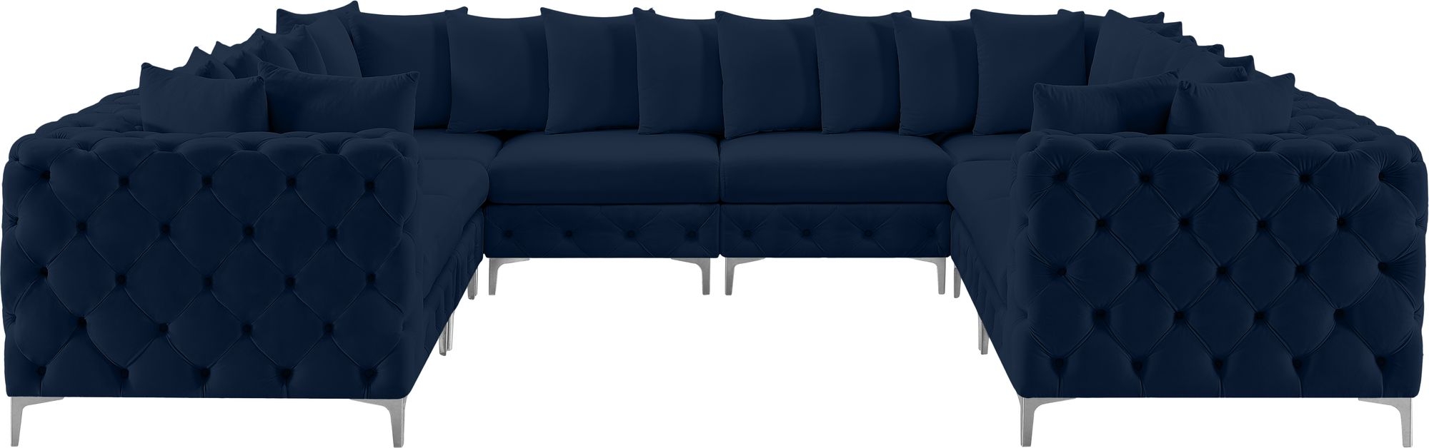 Tremblay 138" 8-Piece Velvet Modular Sectional
