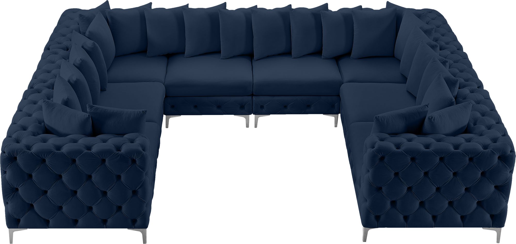 Tremblay 138" 8-Piece Velvet Modular Sectional