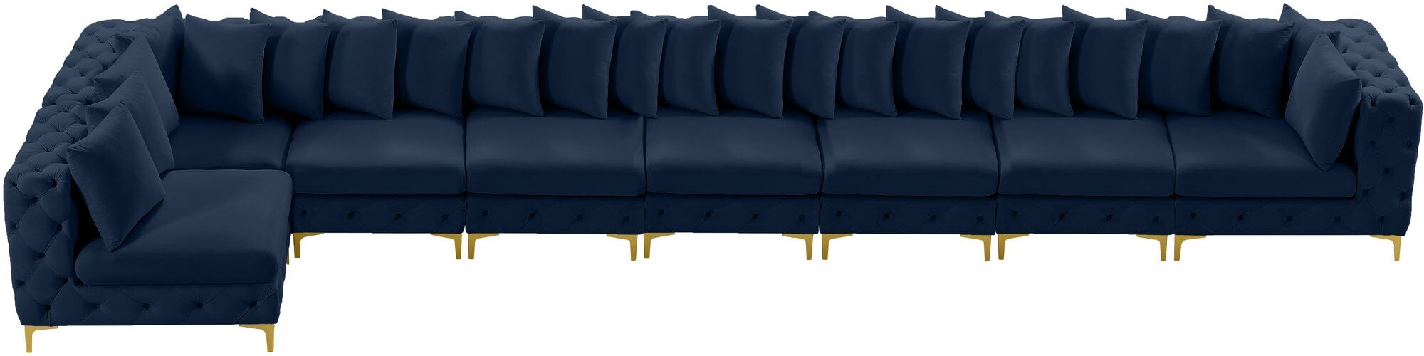 Tremblay 228" 8-Piece Velvet Modular Sectional