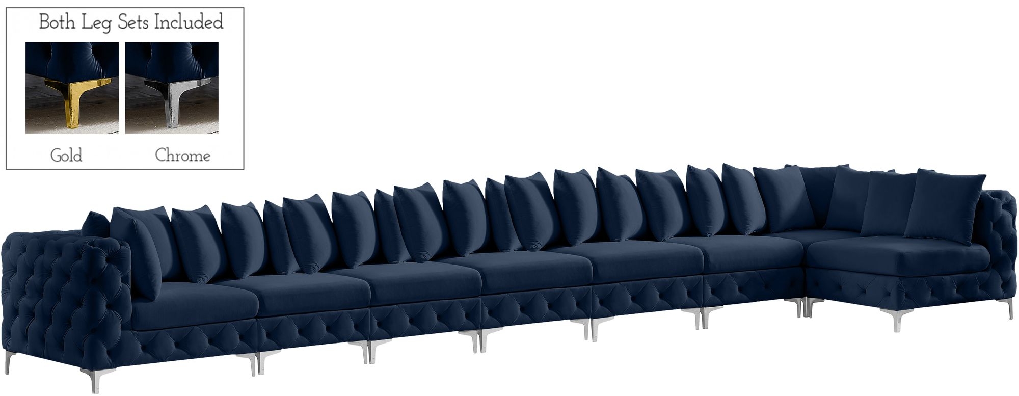 Tremblay 228" 8-Piece Velvet Modular Sectional