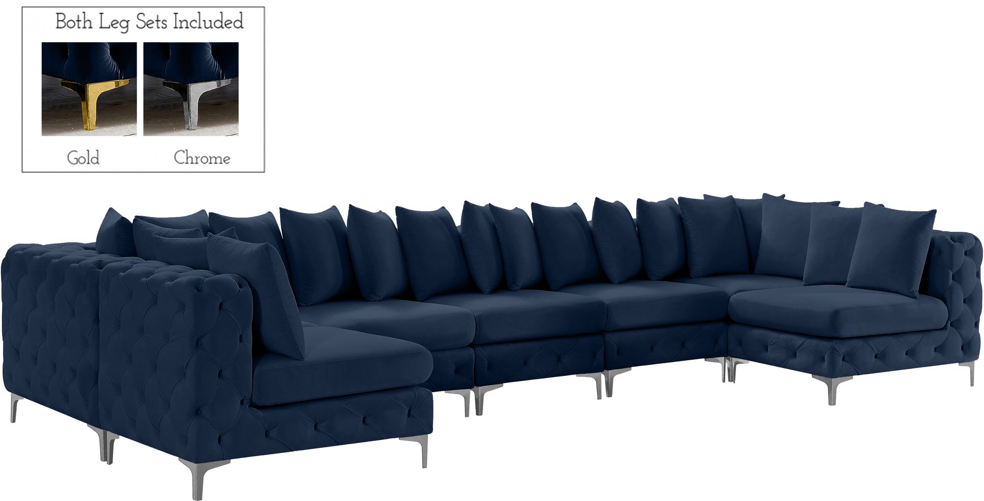 Tremblay 198" 8-Piece Velvet Modular Sectional