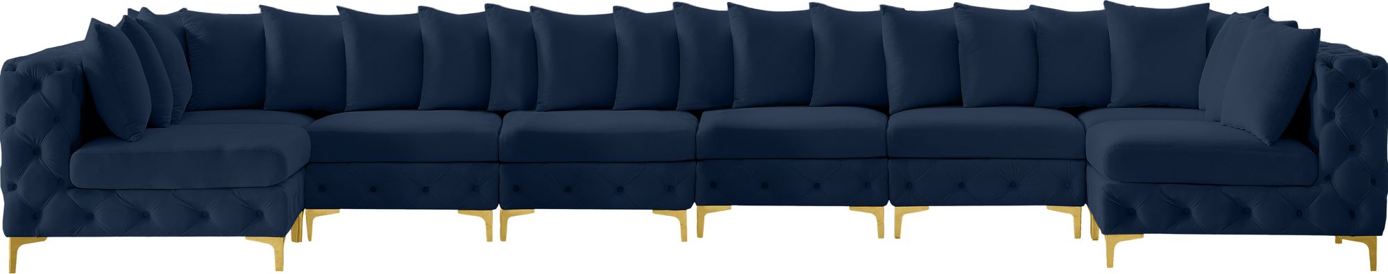Tremblay 198" 8-Piece Velvet Modular Sectional