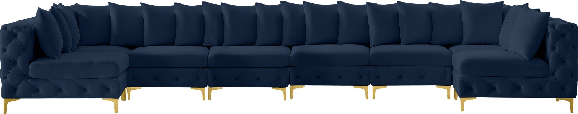 Tremblay 198" 8-Piece Velvet Modular Sectional