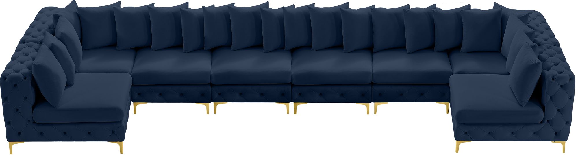 Tremblay 198" 8-Piece Velvet Modular Sectional