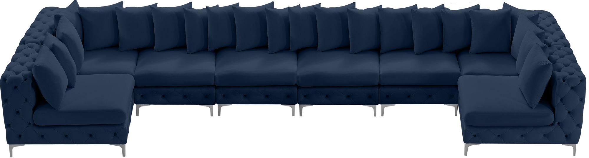 Tremblay 198" 8-Piece Velvet Modular Sectional
