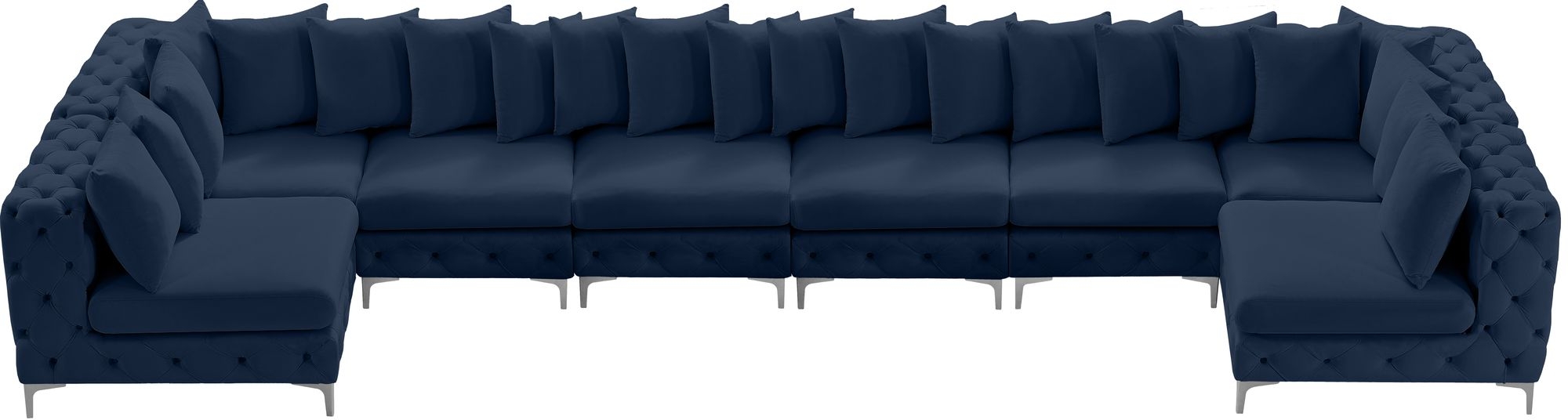 Tremblay 198" 8-Piece Velvet Modular Sectional