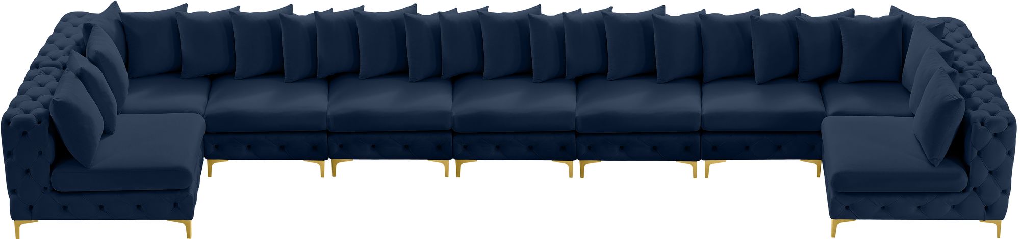 Tremblay 228" 9-Piece Velvet Modular Sectional