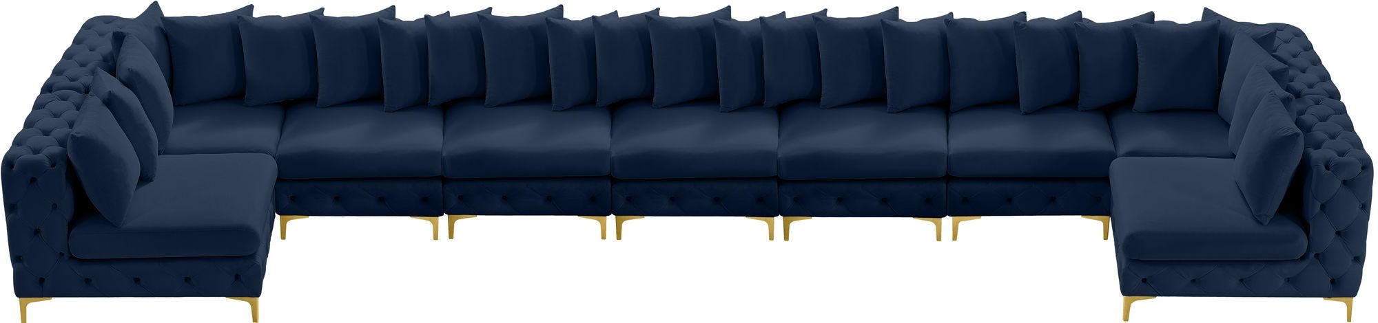 Tremblay 228" 9-Piece Velvet Modular Sectional