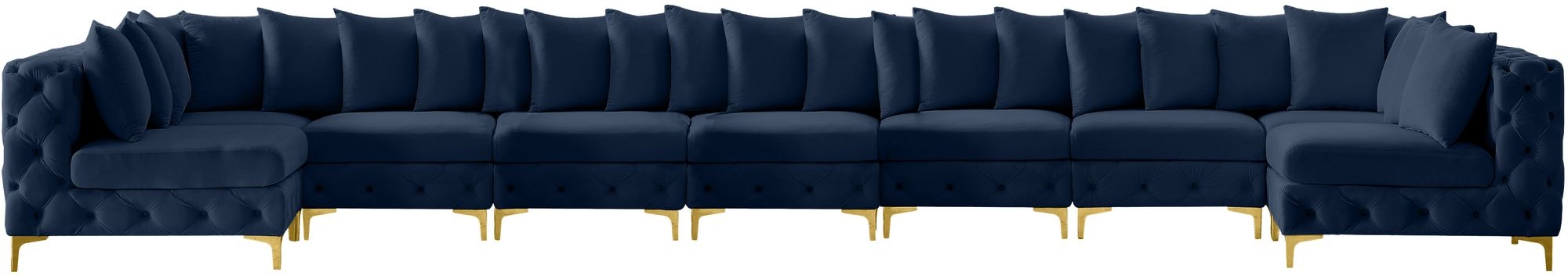 Tremblay 228" 9-Piece Velvet Modular Sectional