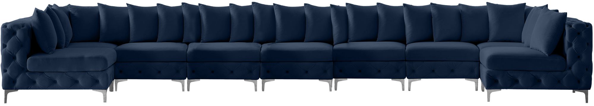 Tremblay 228" 9-Piece Velvet Modular Sectional