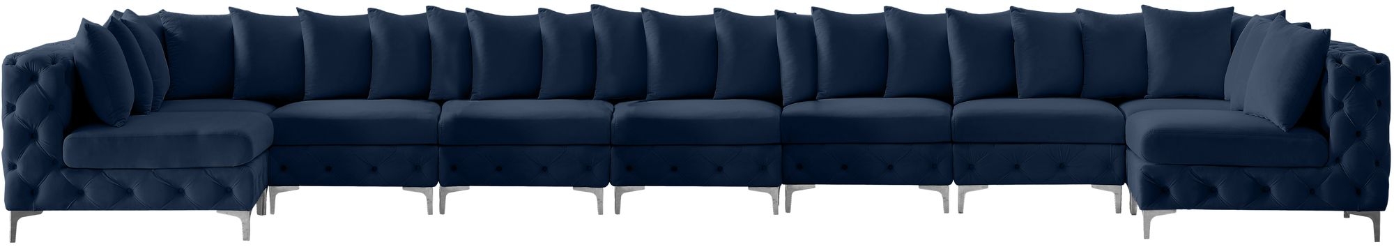 Tremblay 228" 9-Piece Velvet Modular Sectional