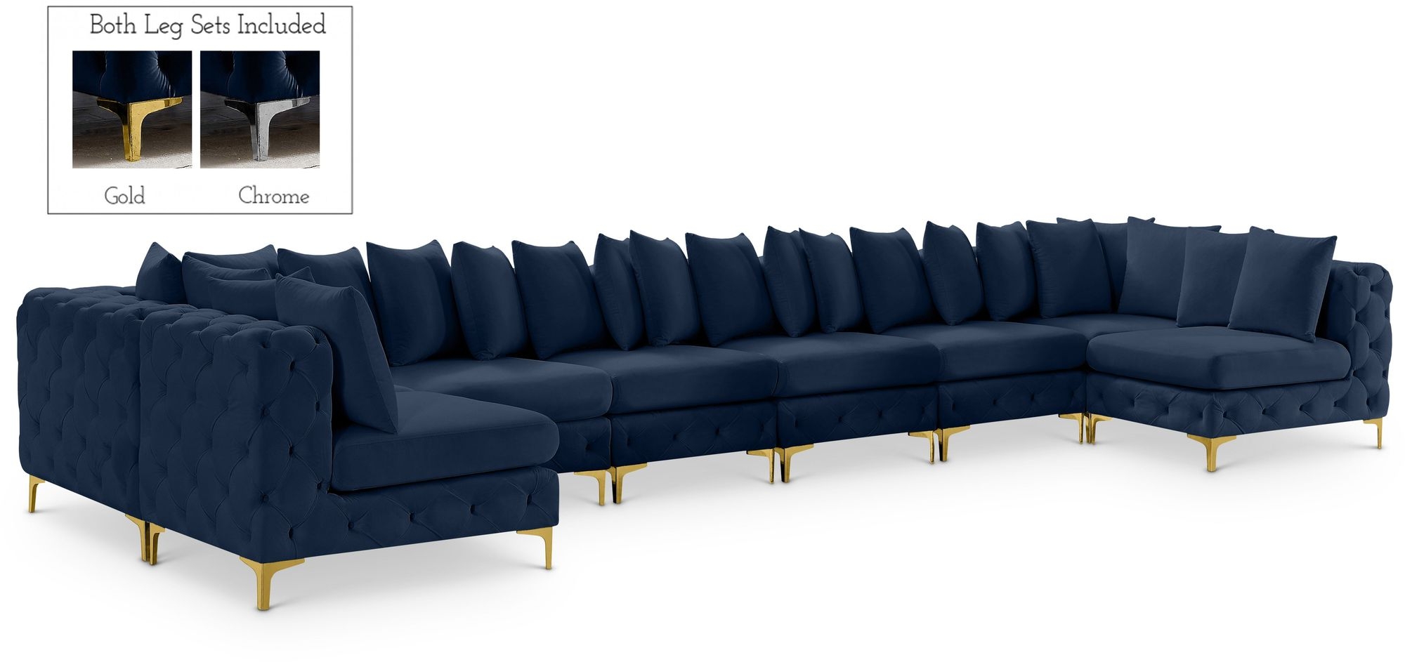 Tremblay 228" 9-Piece Velvet Modular Sectional