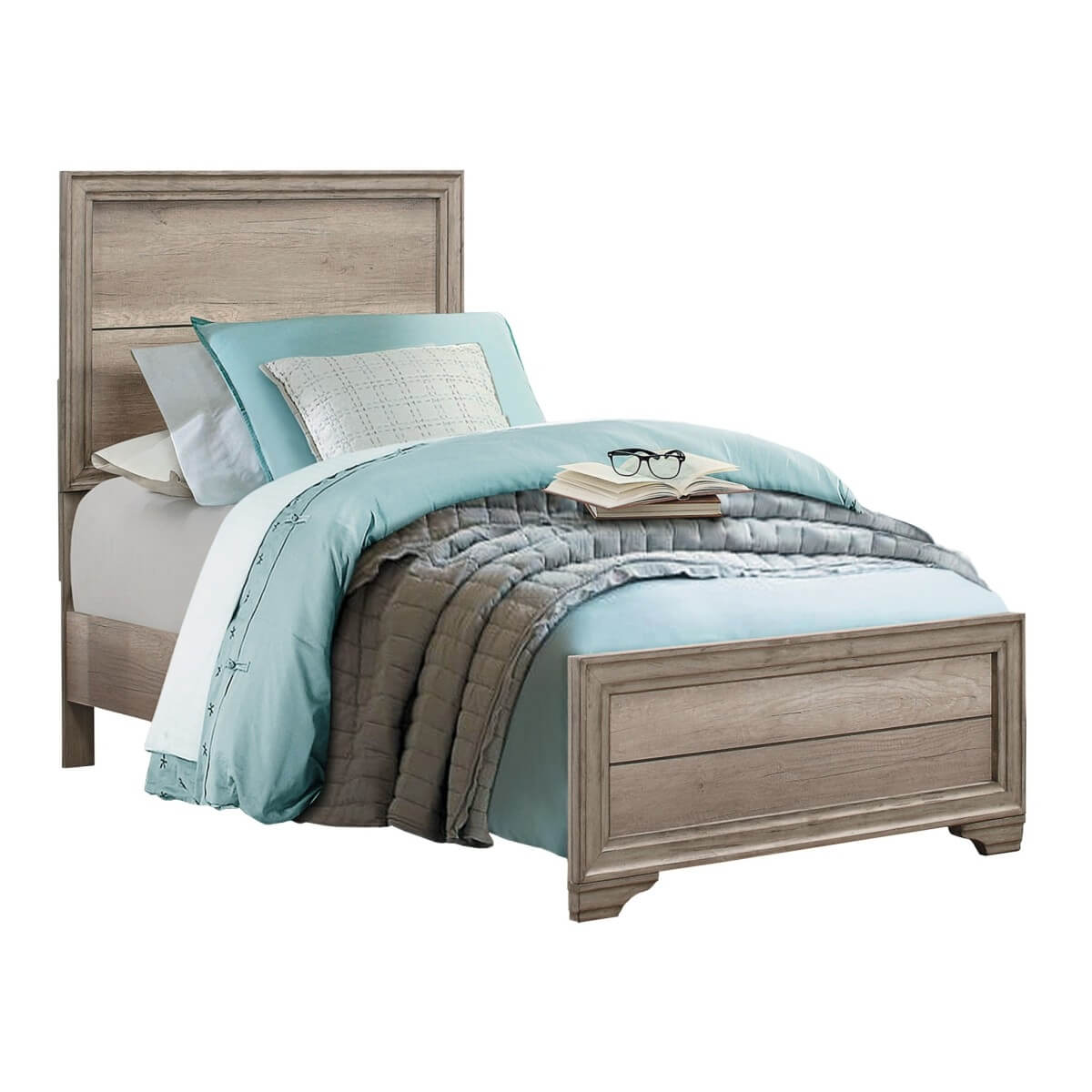 Lonan Melamine/Wood Bed - Thumbnail 2