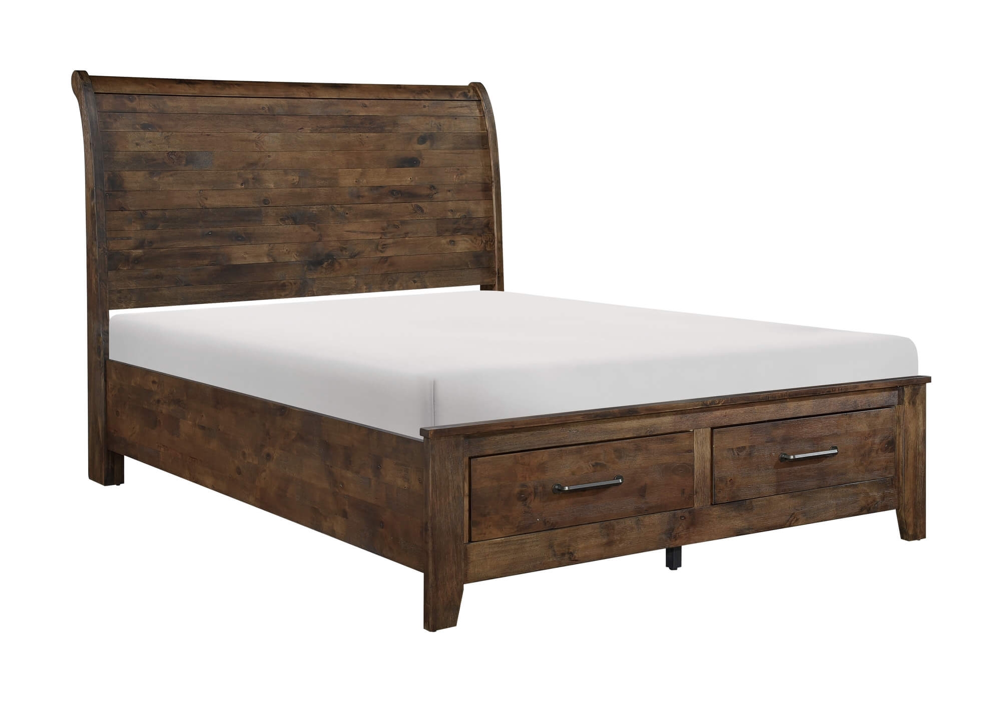 California King Platform Bed with Footboard Storage