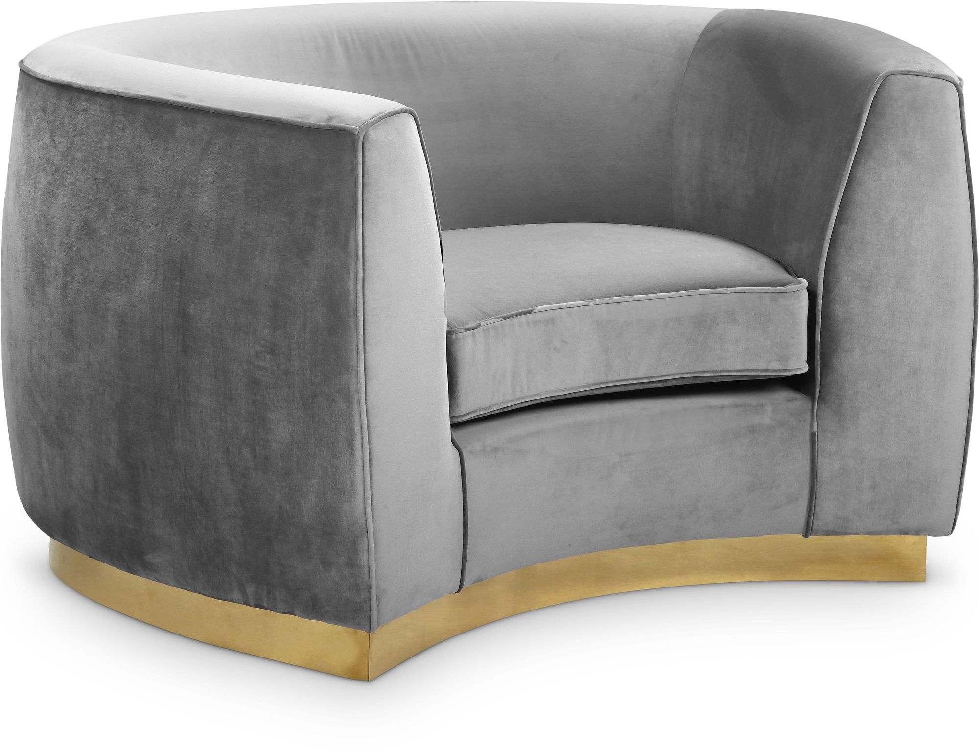 Julian Velvet Chair with Stainless Steel Base