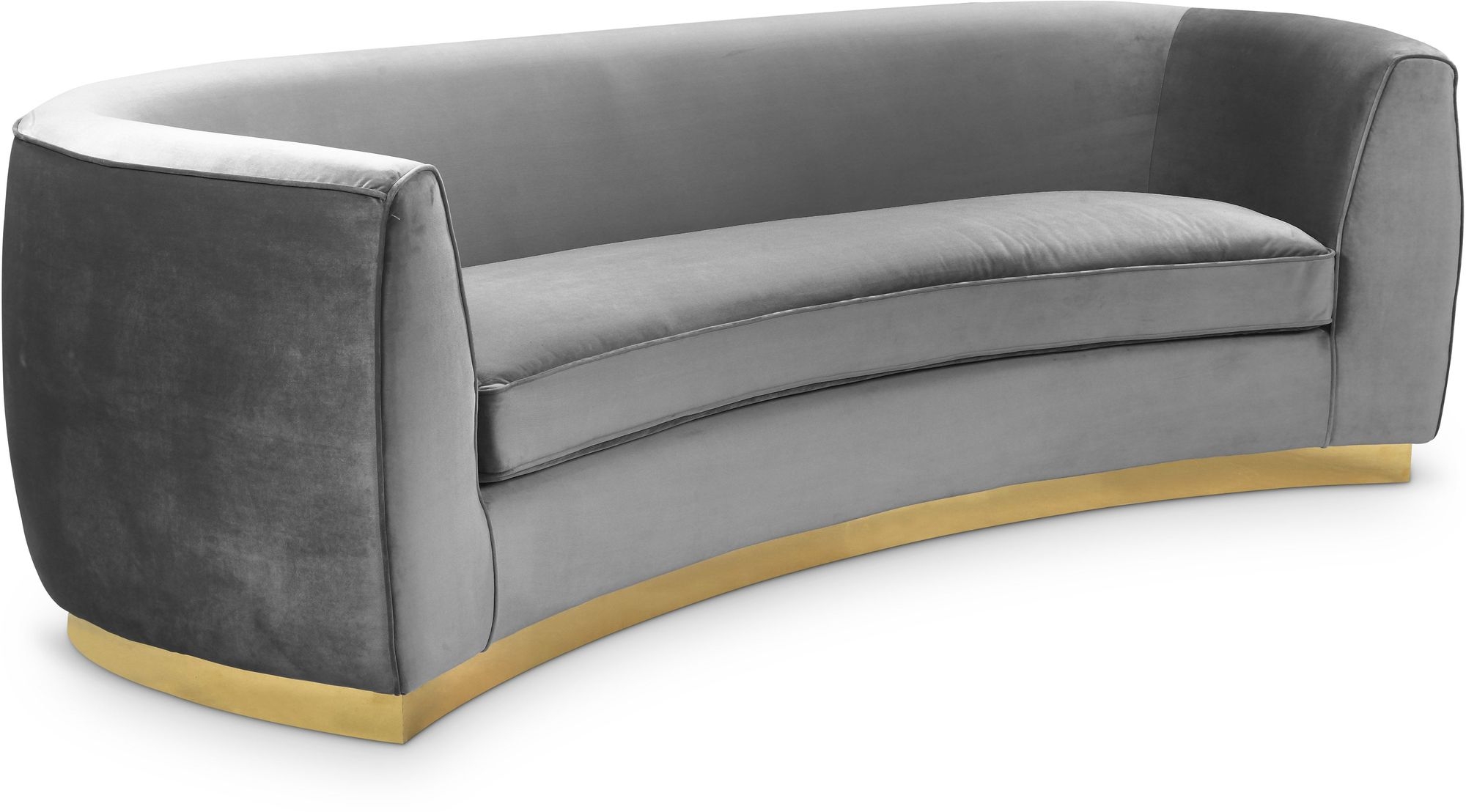 Julian Velvet Sofa with Stainless Steel Base