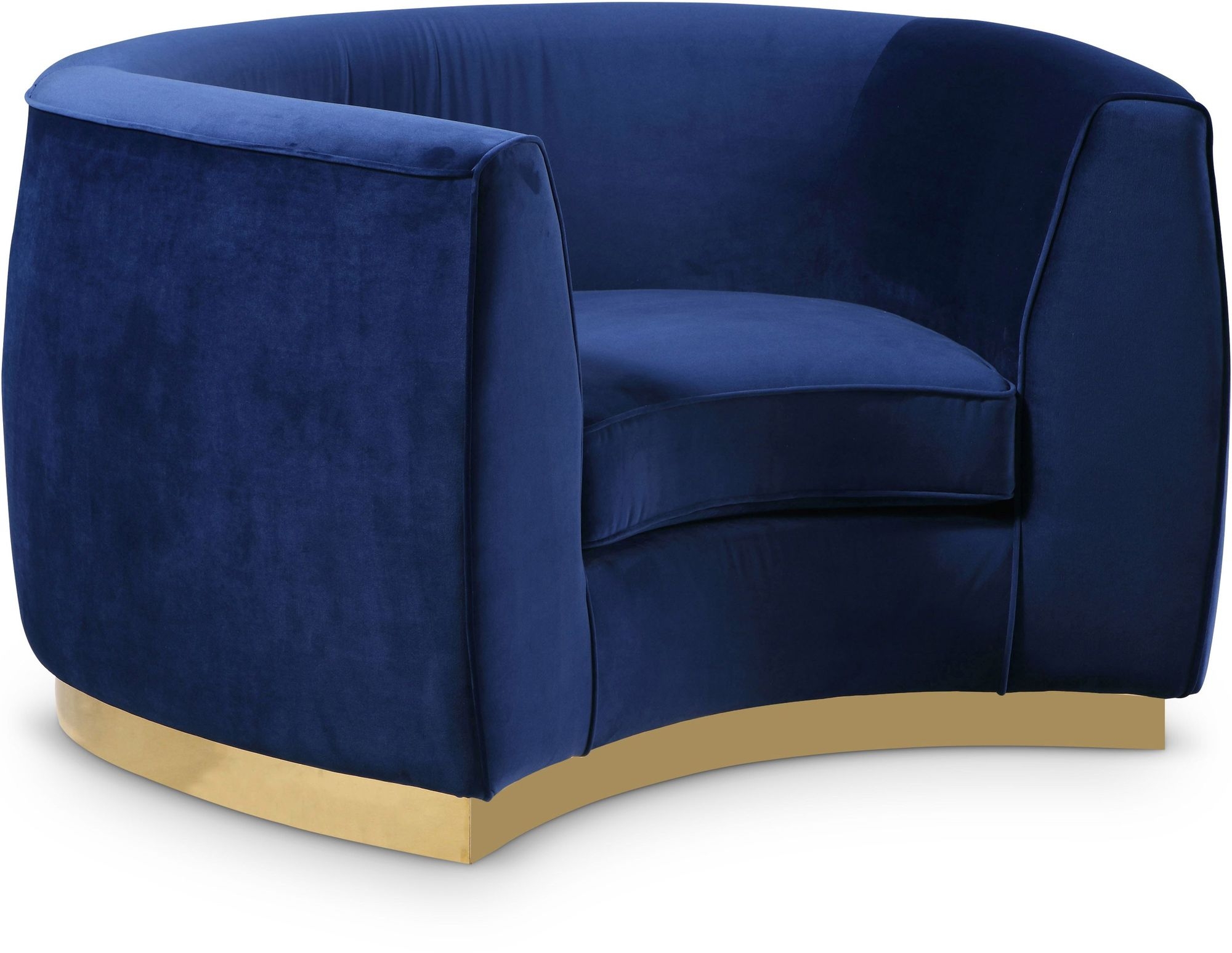 Julian Velvet Chair with Stainless Steel Base