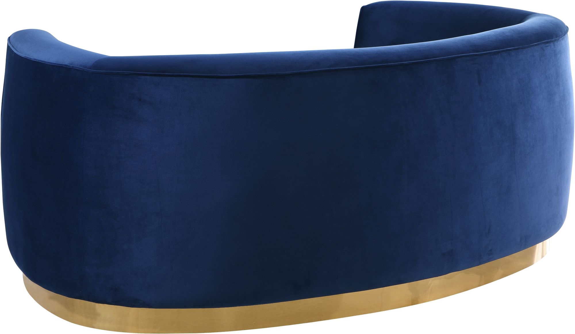 Julian Velvet Loveseat with Stainless Steel Base