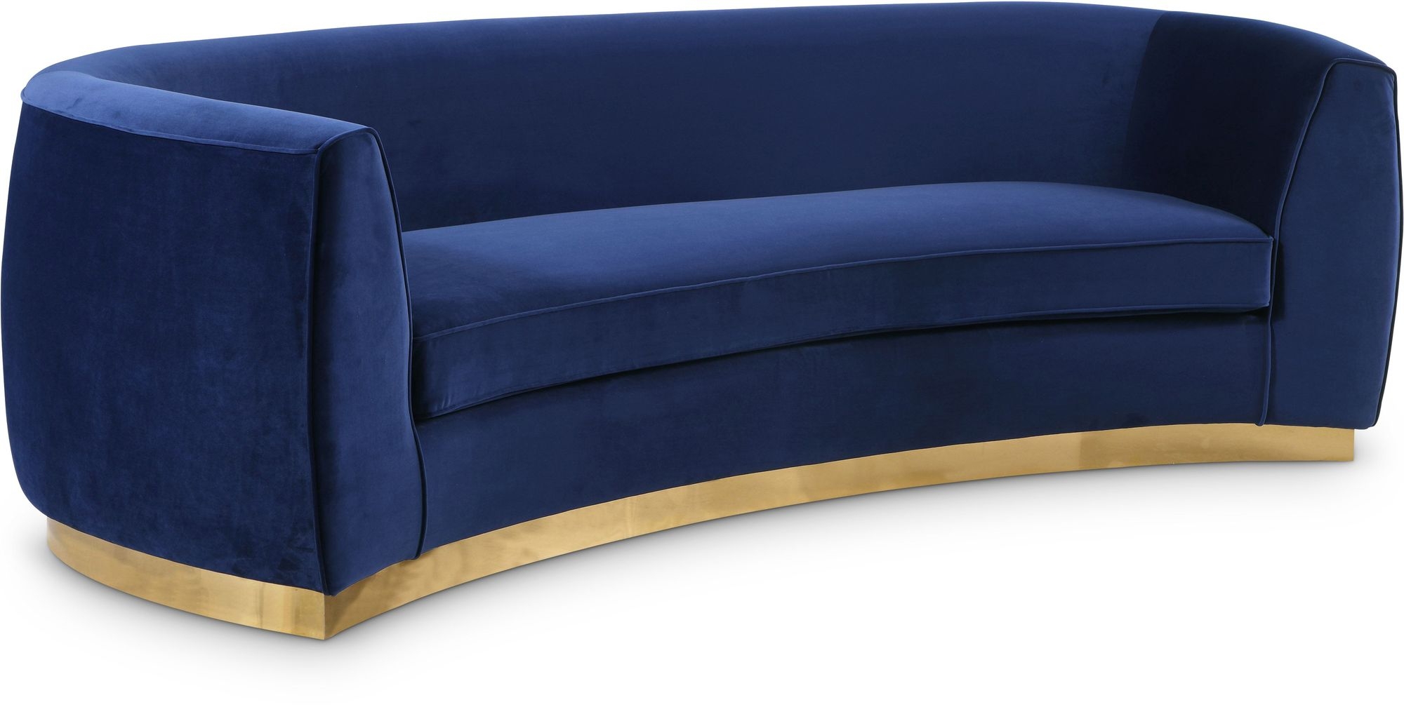 Julian Velvet Sofa with Stainless Steel Base