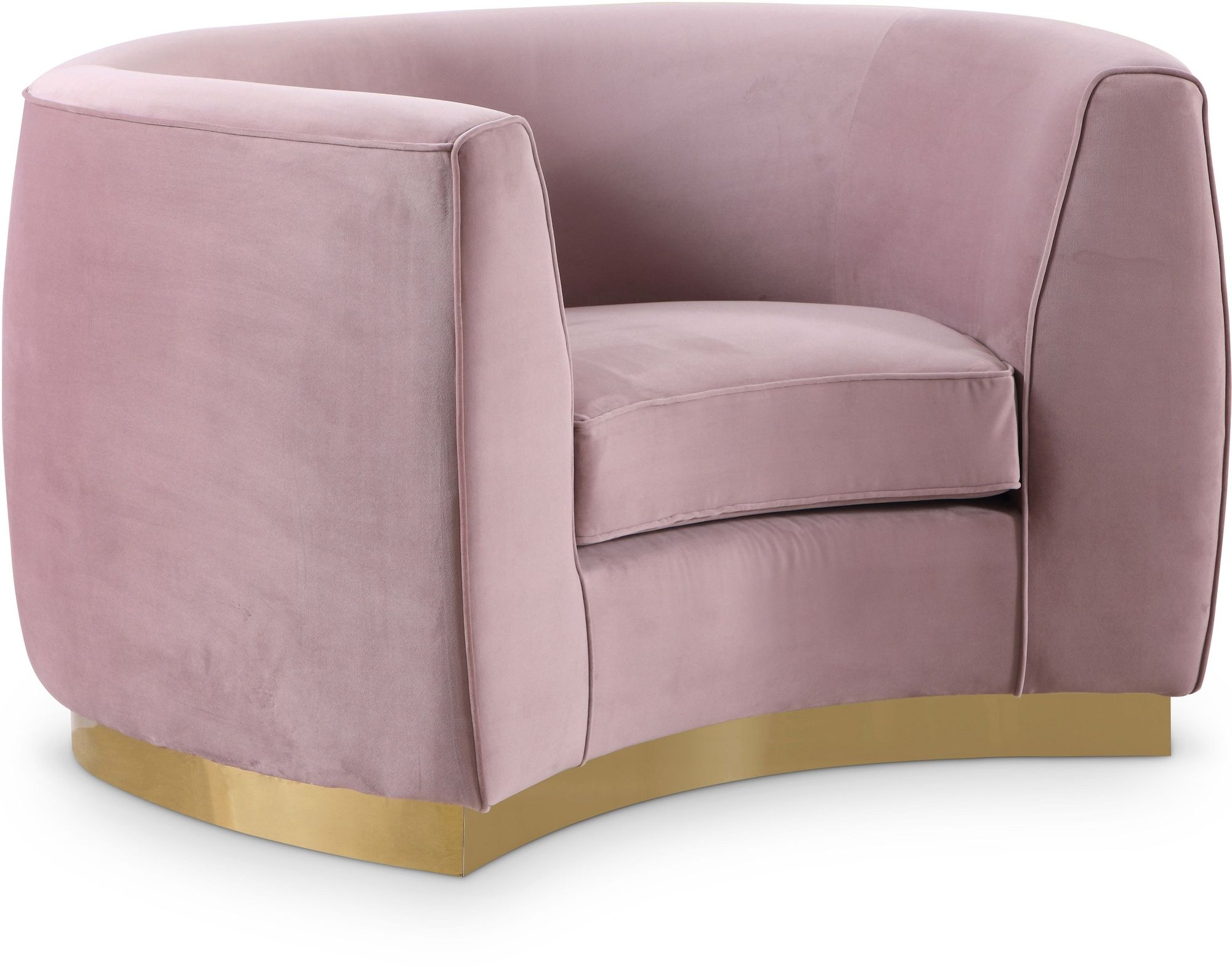 Julian Velvet Chair with Stainless Steel Base