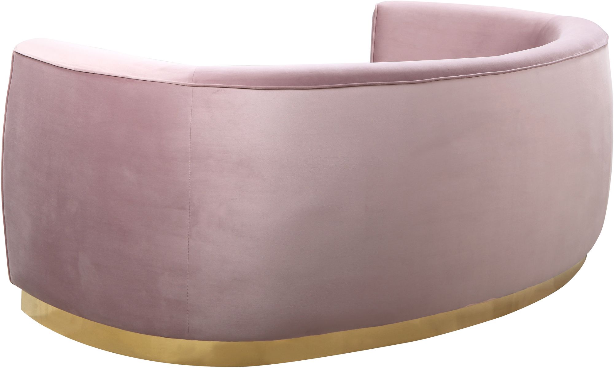 Julian Velvet Sofa with Gold Stainless Steel Base