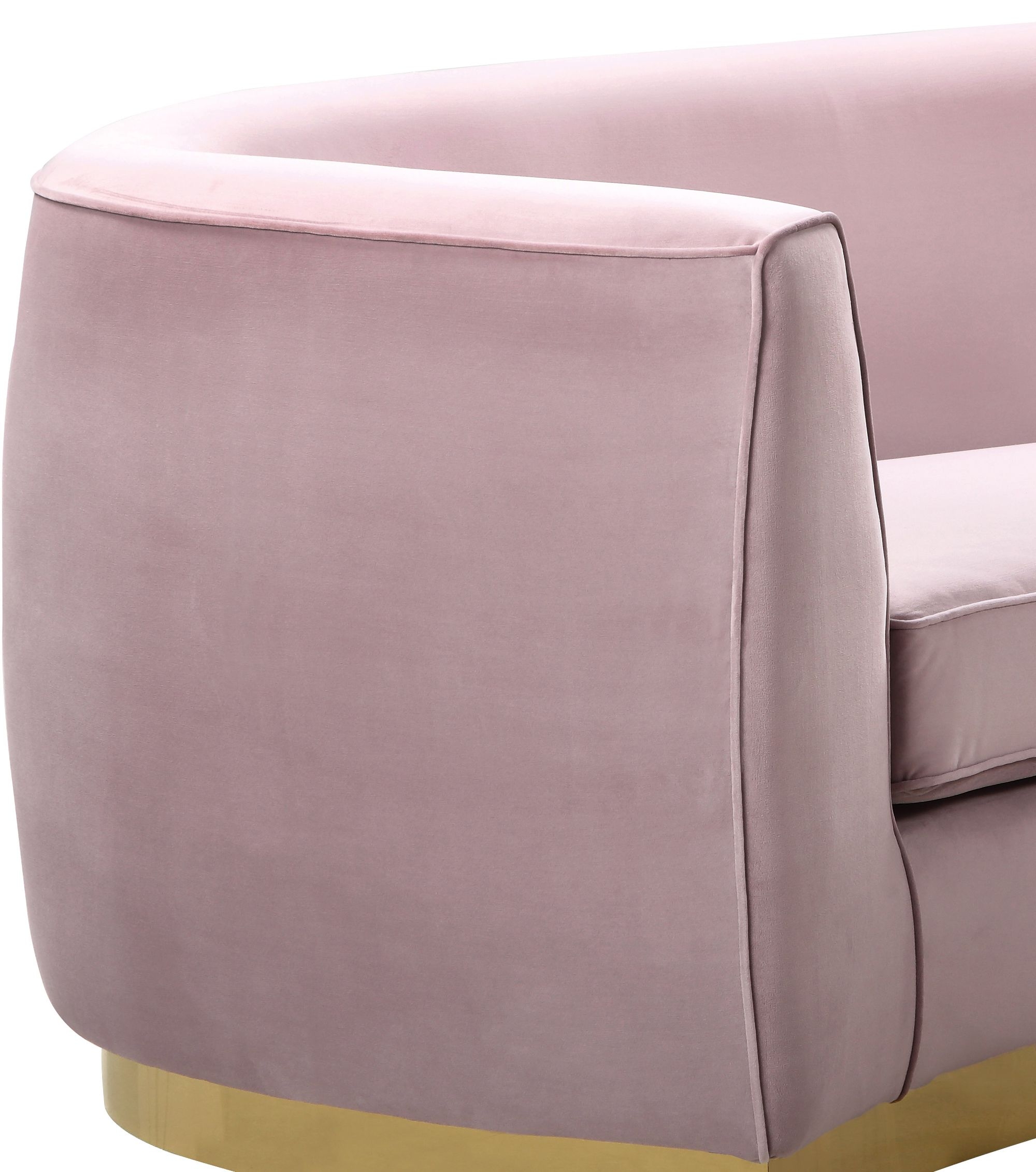 Julian Velvet Sofa with Stainless Steel Base