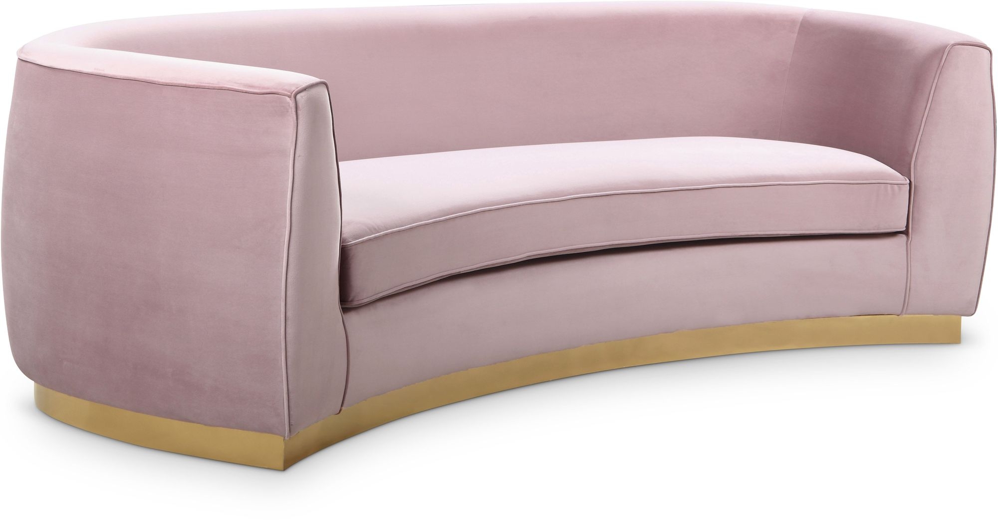 Julian Velvet Sofa with Stainless Steel Base