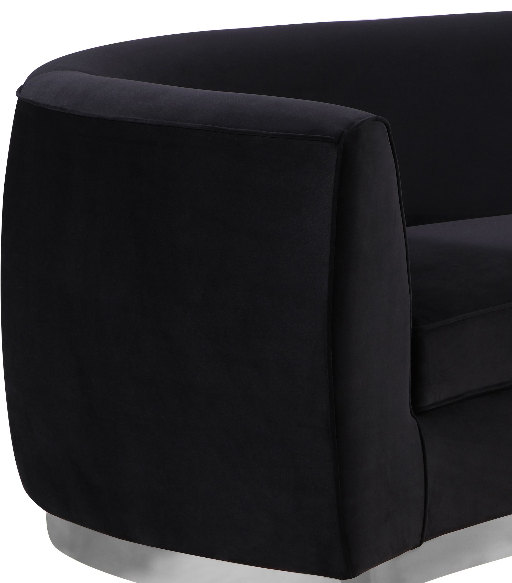 Julian Velvet Chair with Stainless Steel Base