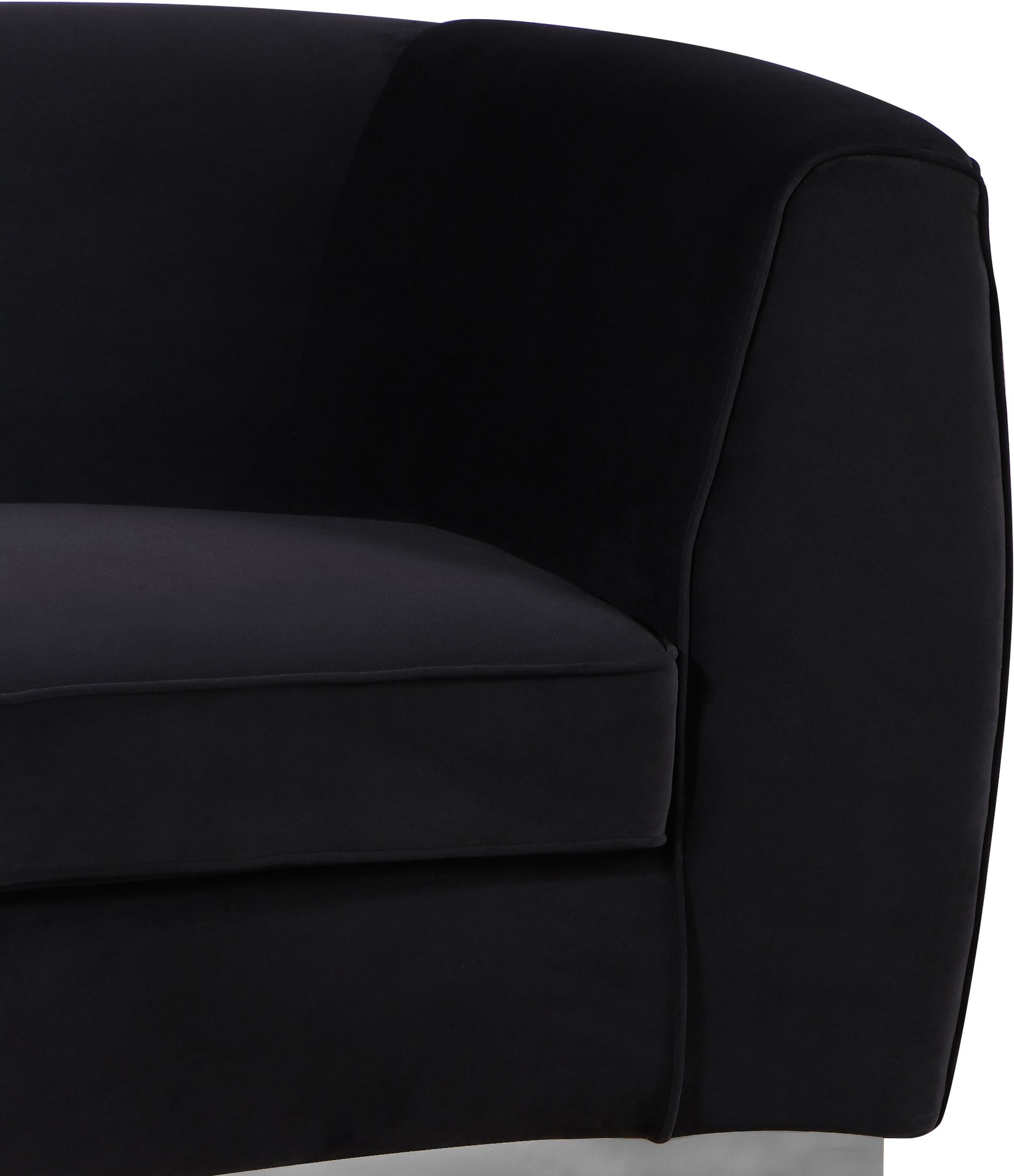 Julian Velvet Chair with Stainless Steel Base