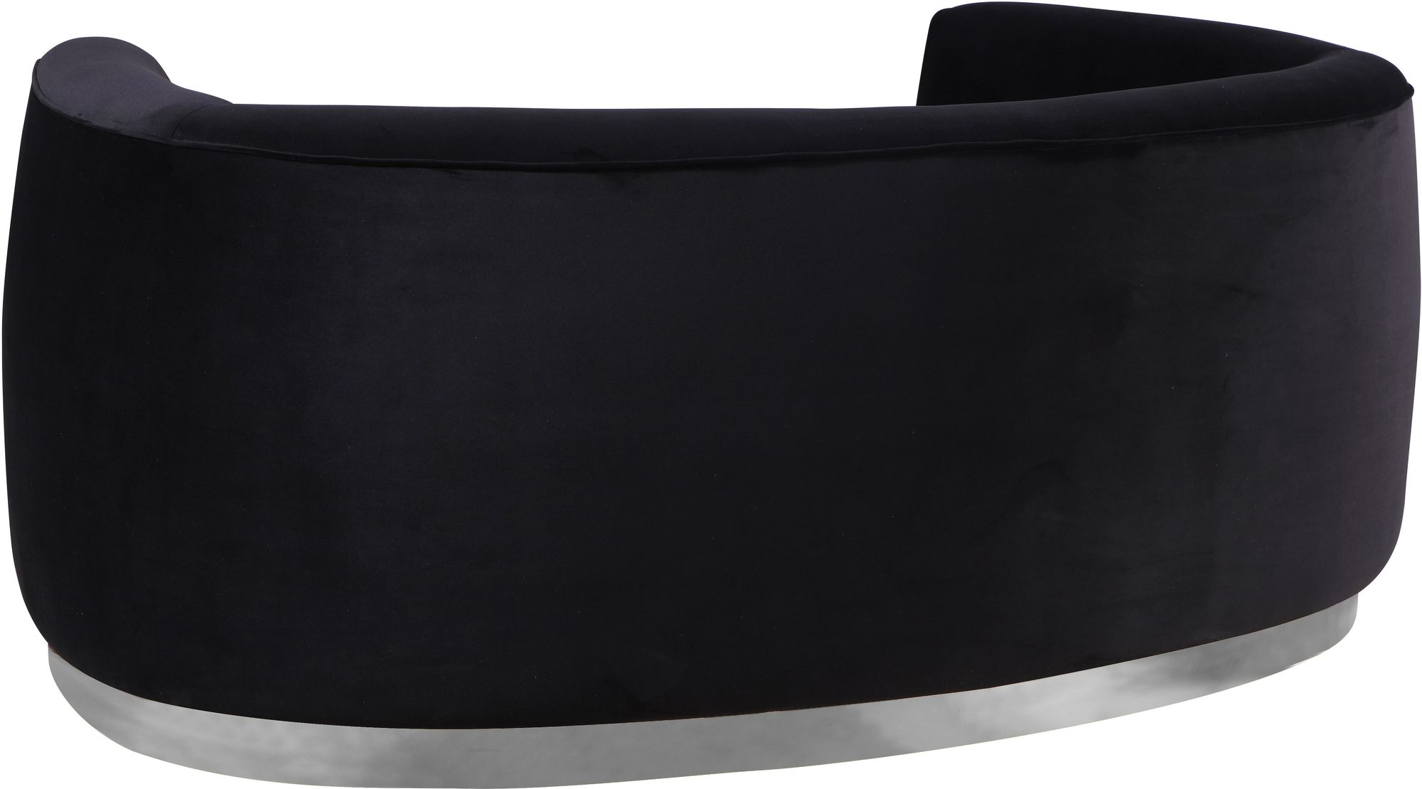 Julian Velvet Loveseat with Stainless Steel Base