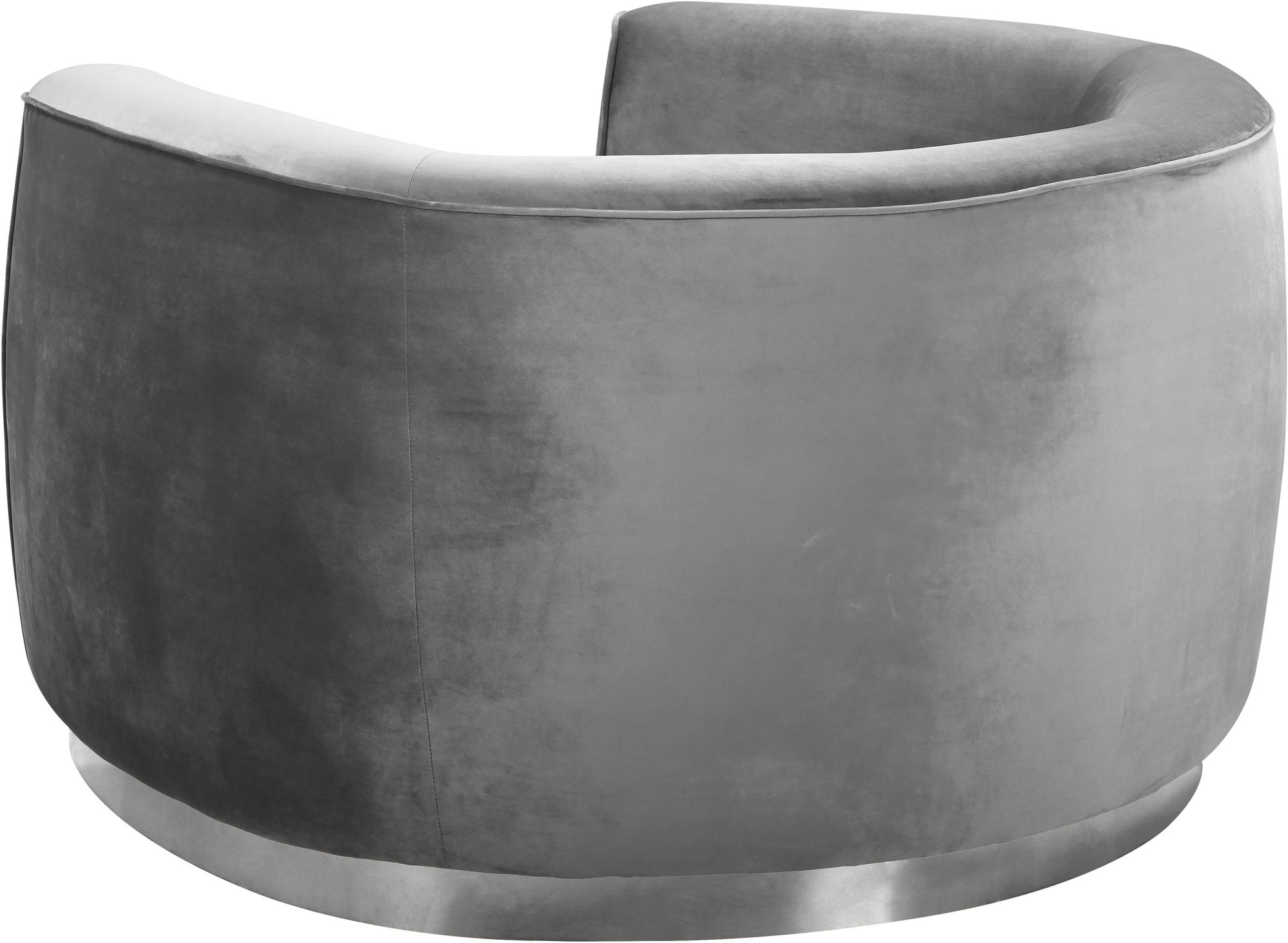Julian Velvet Chair with Stainless Steel Base