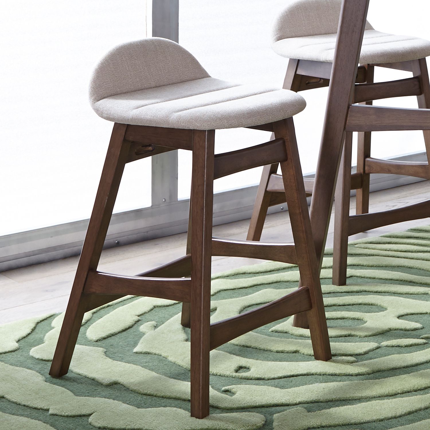 Triangle Dining Set | Space Savers Modern Walnut