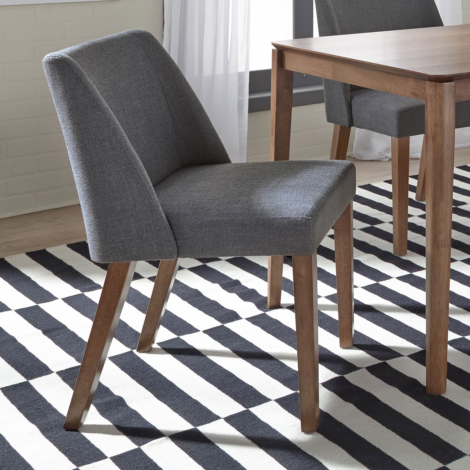 Space Savers Linen/Wood Nido Chair