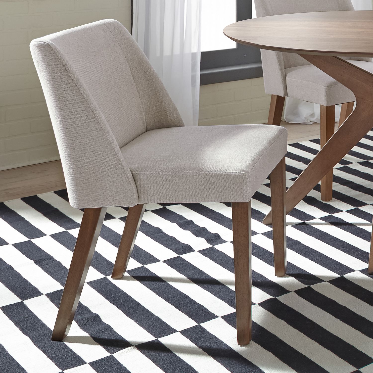 Round Drop Leaf Dining Set | Space Savers Walnut