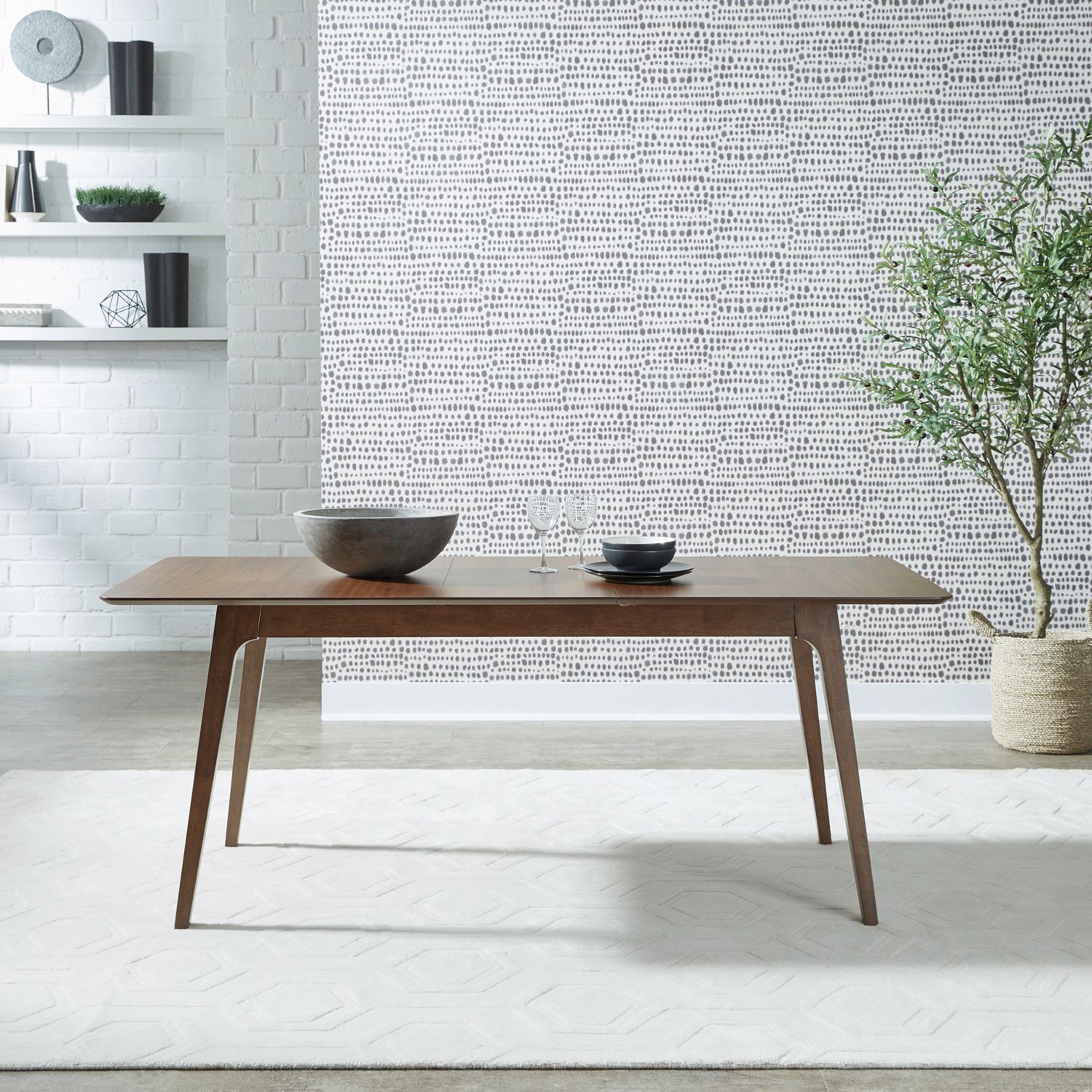Round Drop Leaf Dining Set | Space Savers Walnut