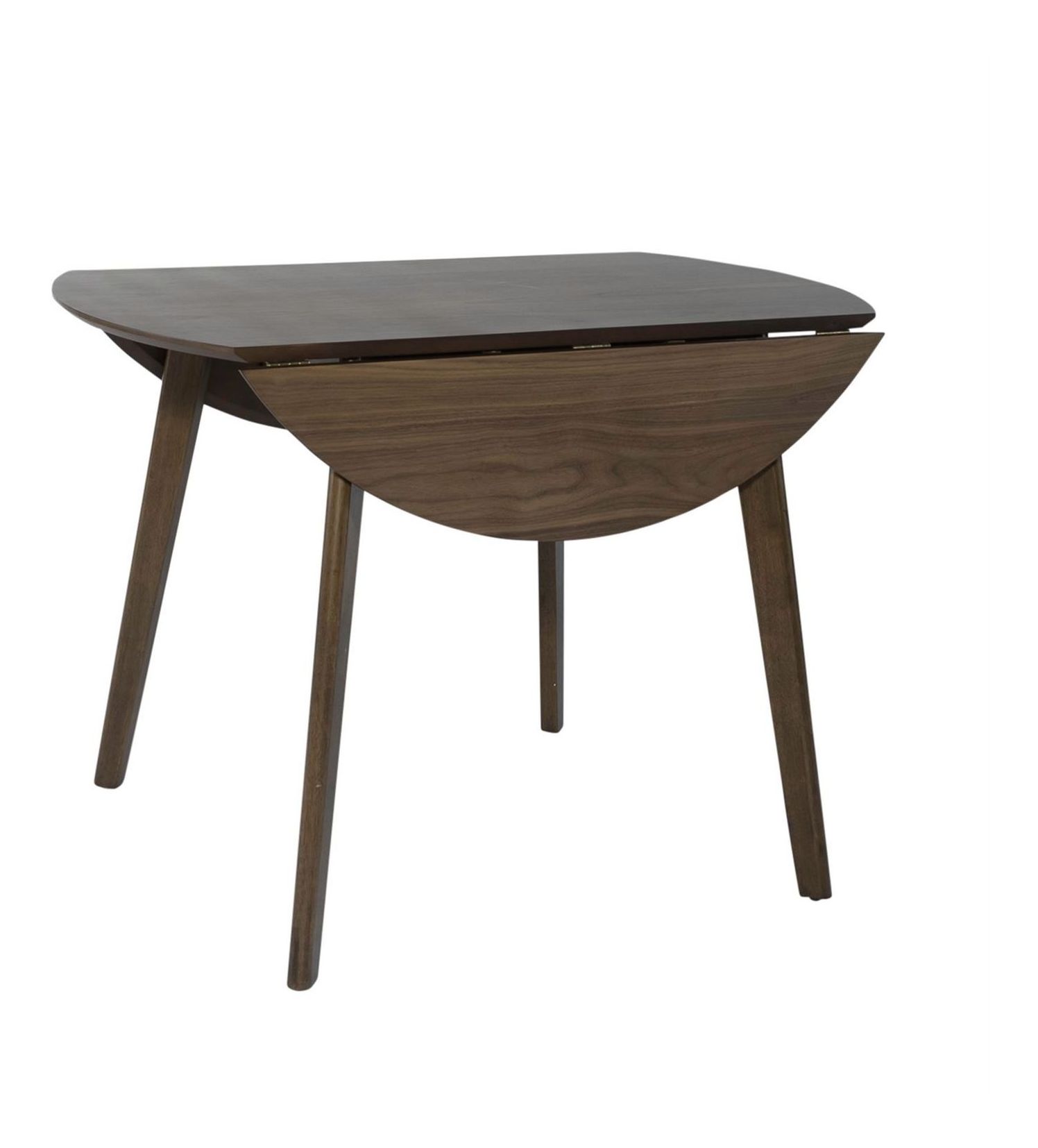 Space Savers Round Wood Drop Leaf Dining Table