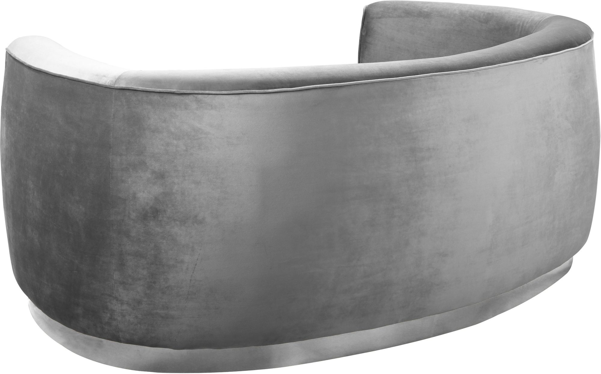Julian Velvet Loveseat with Stainless Steel Base