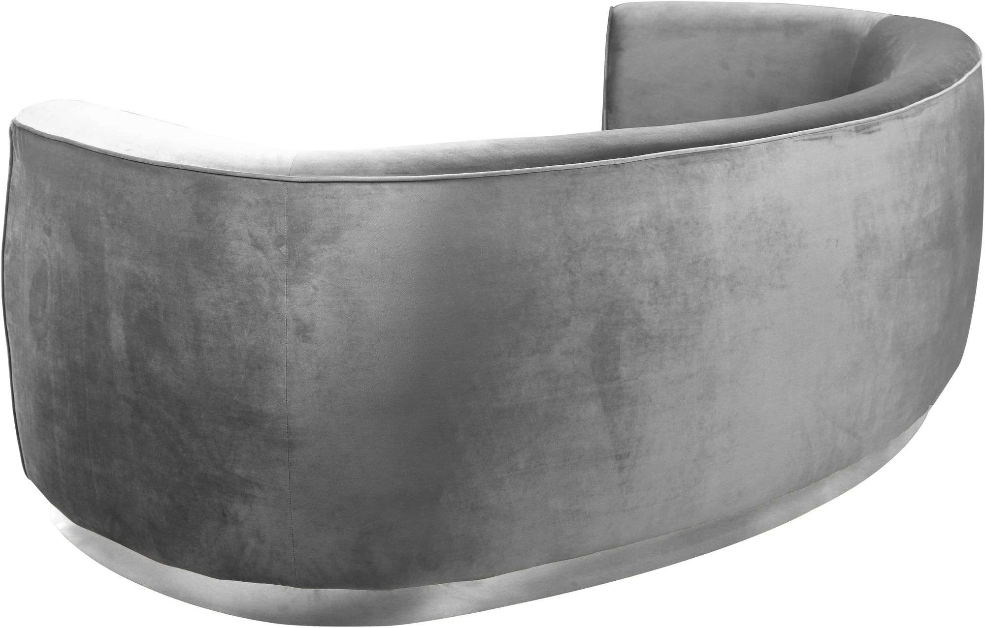 Julian Velvet Sofa with Chrome Stainless Steel Base