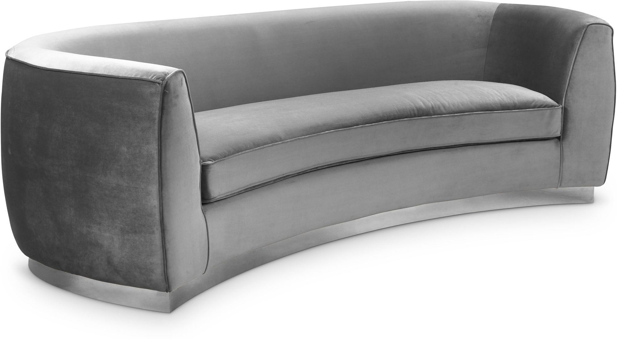 Julian Velvet Sofa with Stainless Steel Base