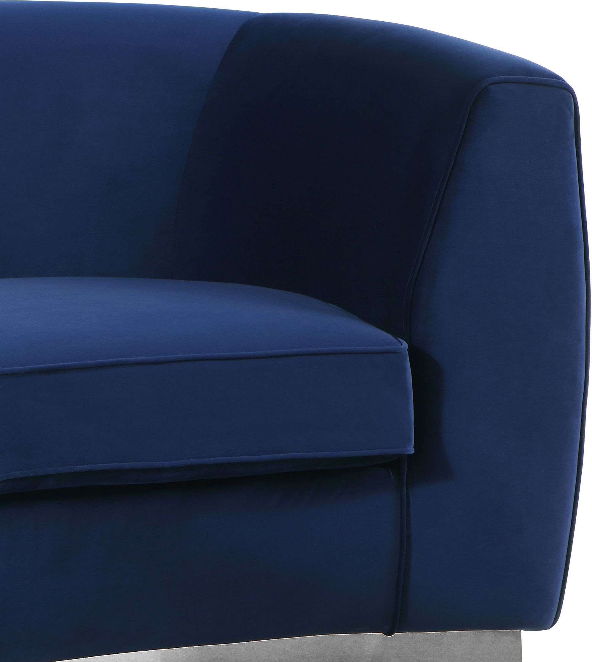 Julian Velvet Chair with Stainless Steel Base