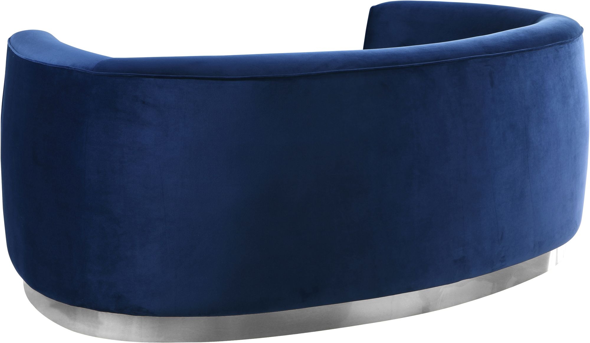 Julian Velvet Loveseat with Stainless Steel Base