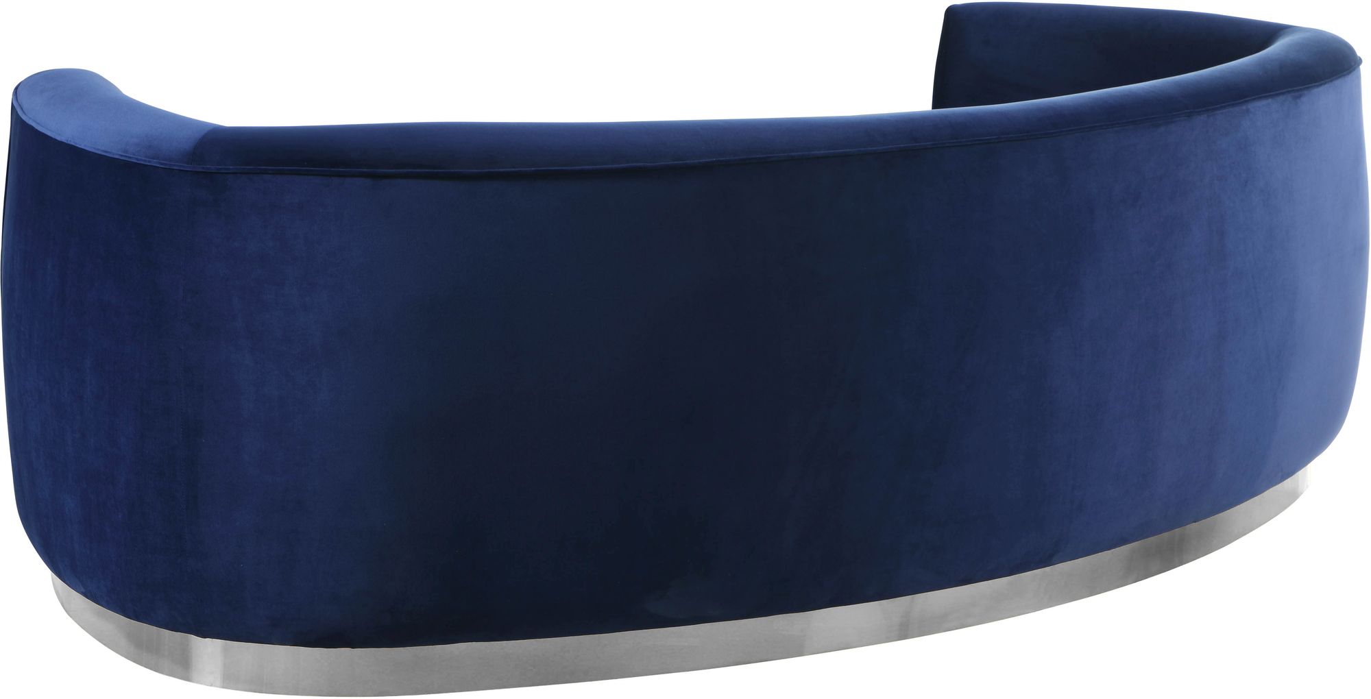 Julian Velvet Sofa with Chrome Stainless Steel Base